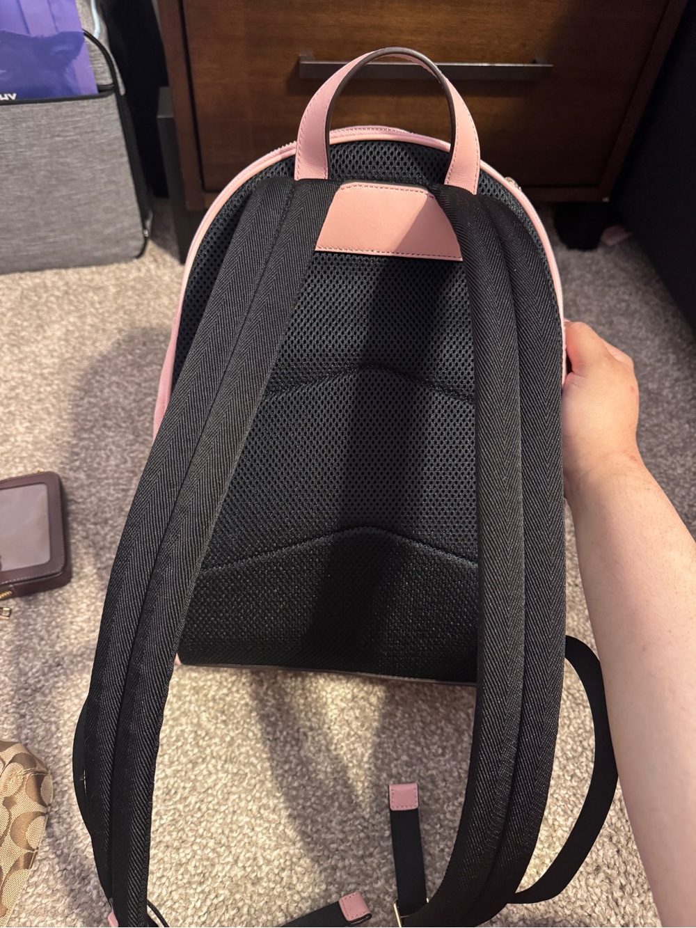 Pink Coach Denim Backpack - Picture 10 of 12